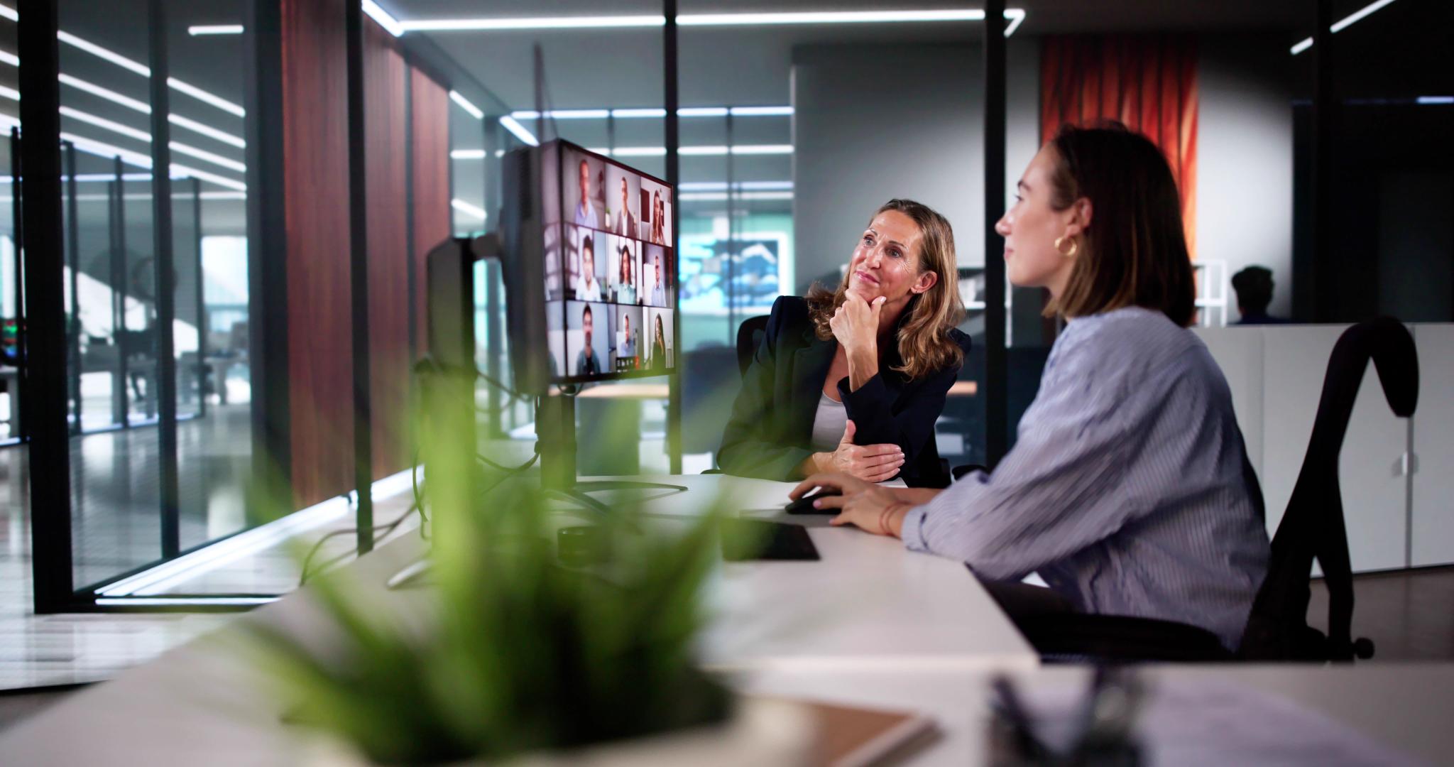 Professionals watching a Diligent Virtual Summit